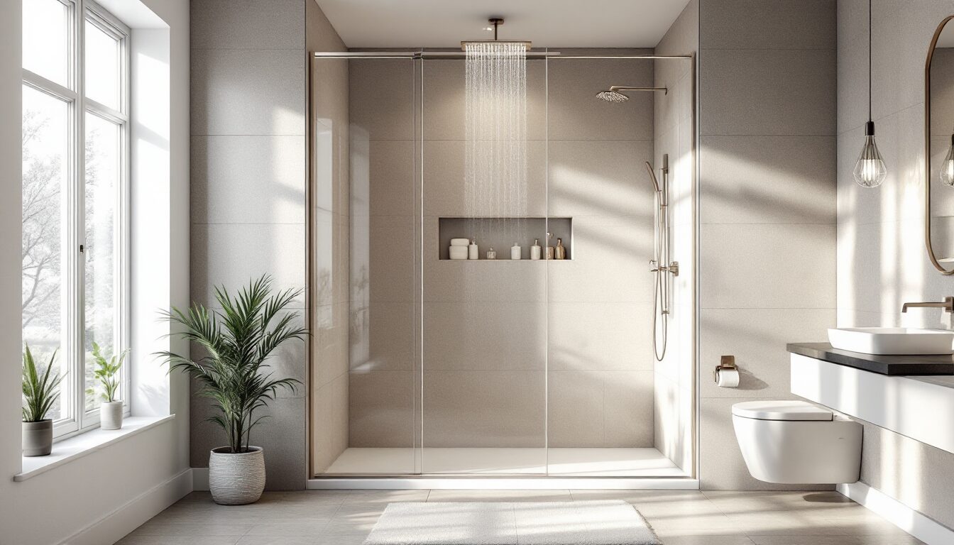 photo douche italienne carrelée