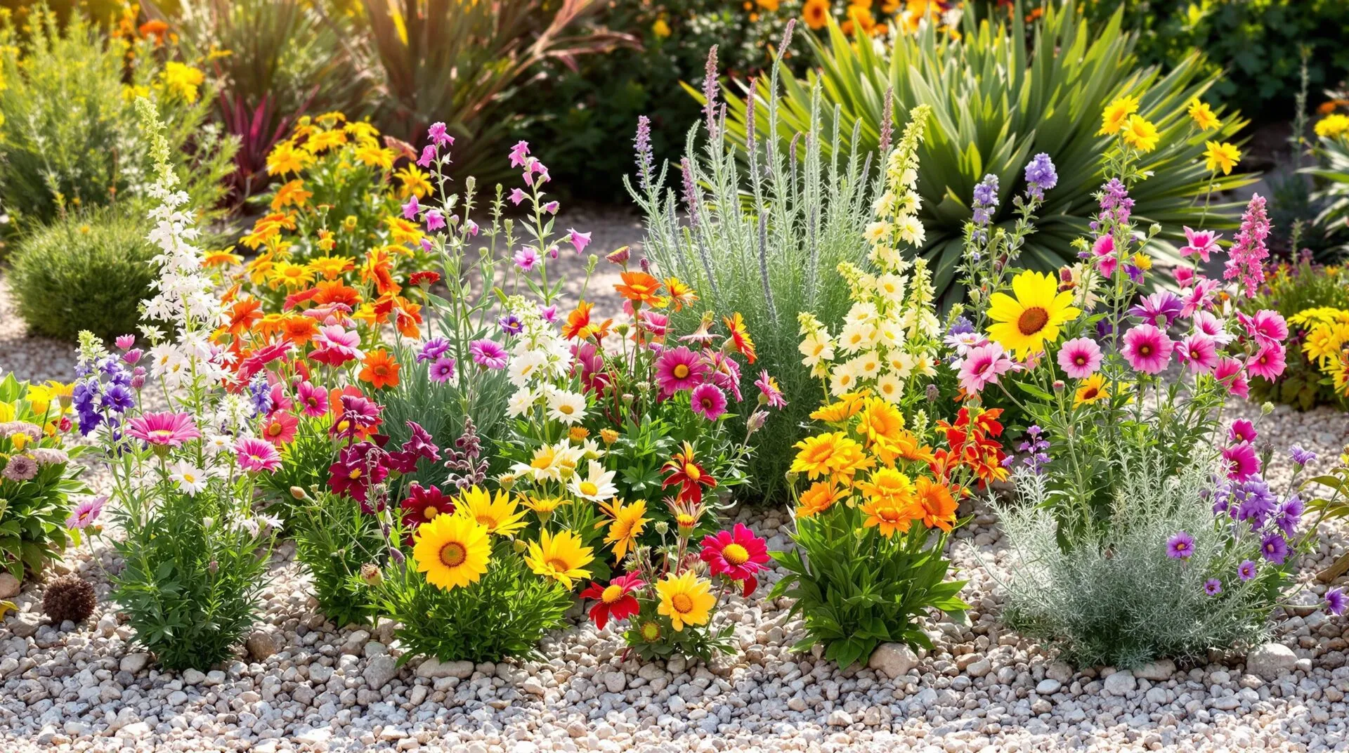 Fleurs sans eau : les 12 variétés idéales pour un jardin sec