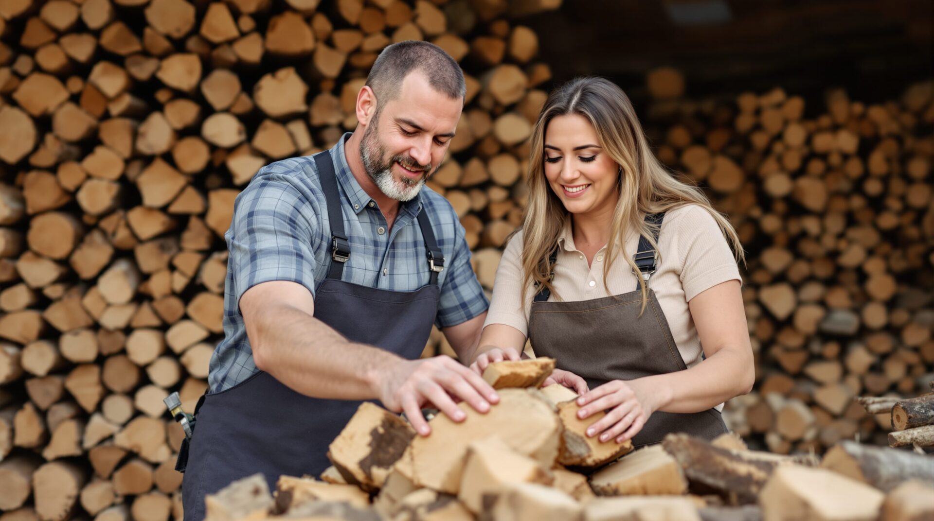 bois de chauffage de 40 cm