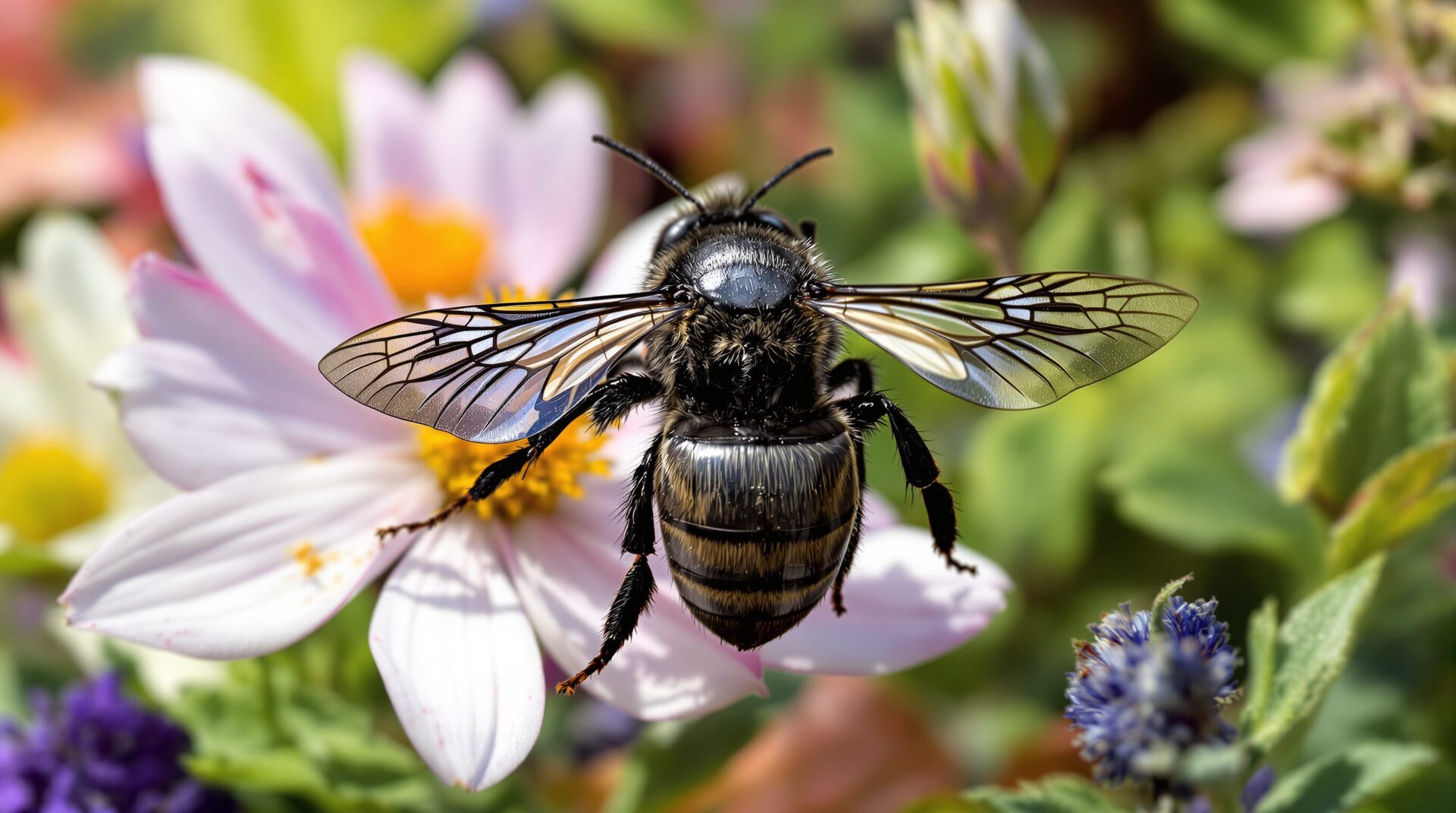 Bourdon noir : les différences avec l’abeille charpentière à connaître
