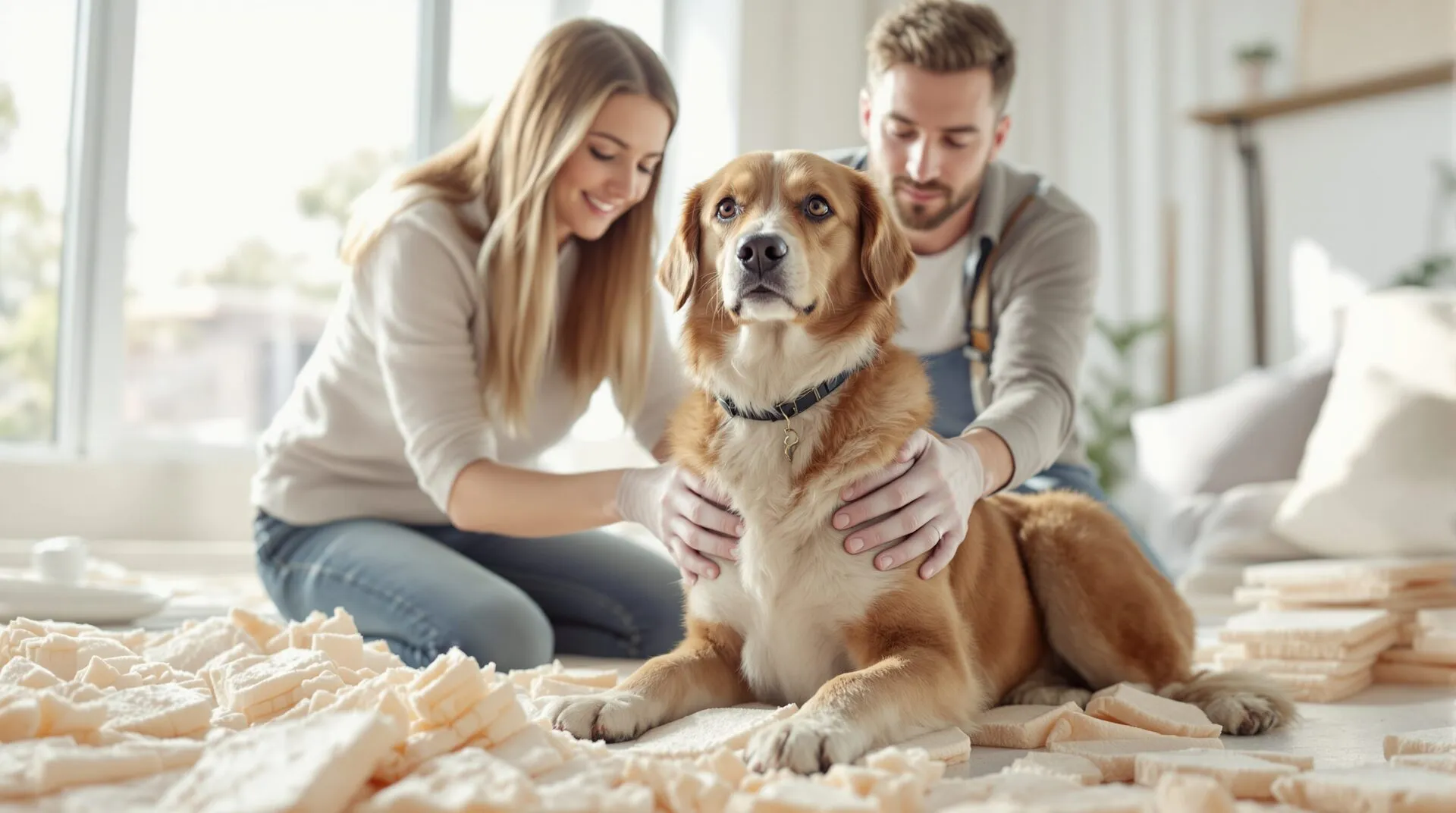 isoler un chien assis