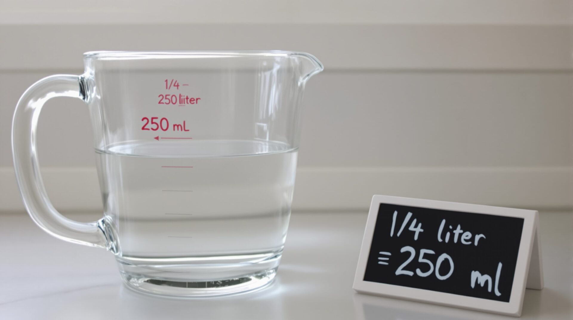 1/4 de litre en ml