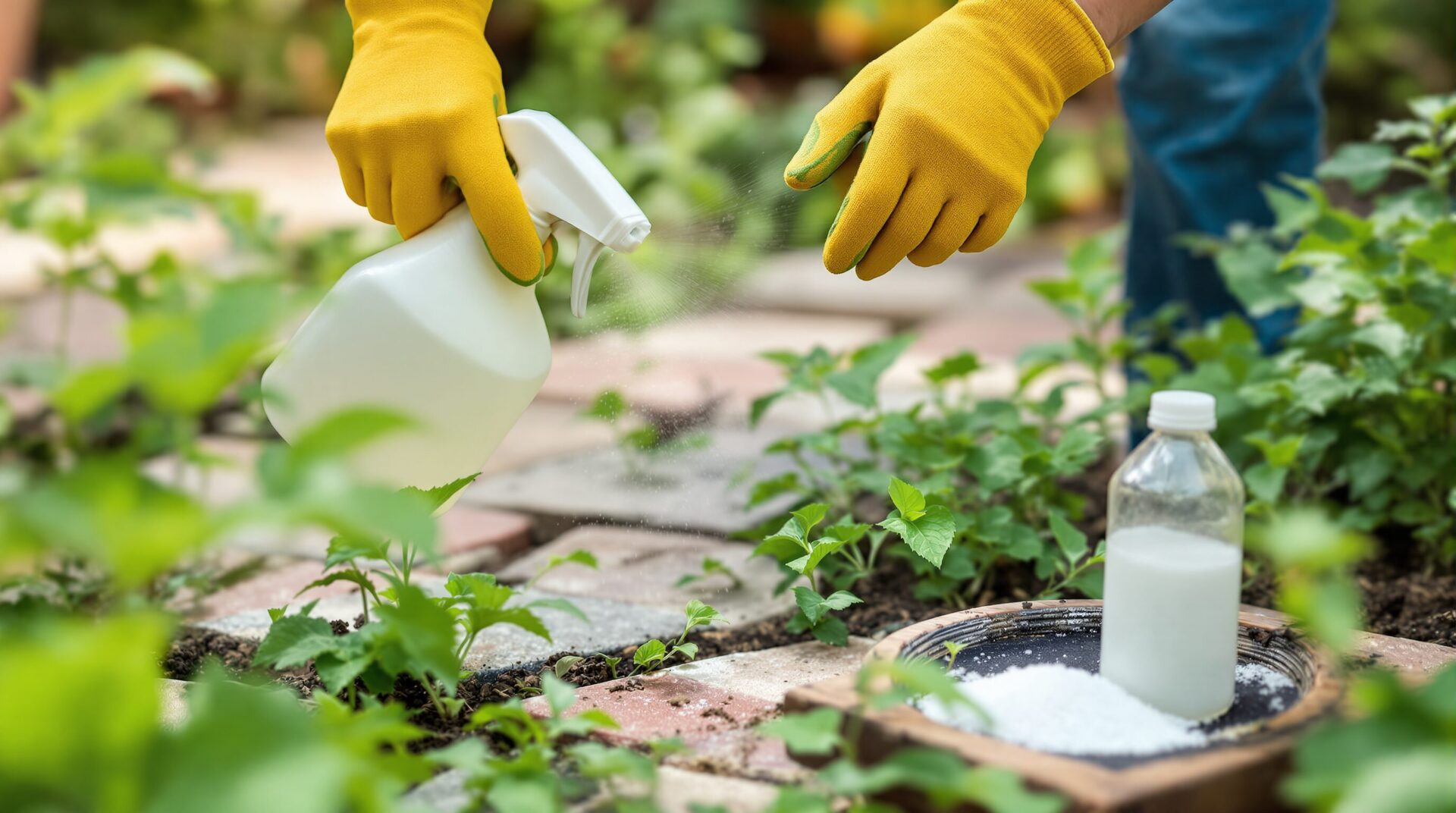 Désherbant naturel qui tue les racines : les 4 recettes les plus efficaces