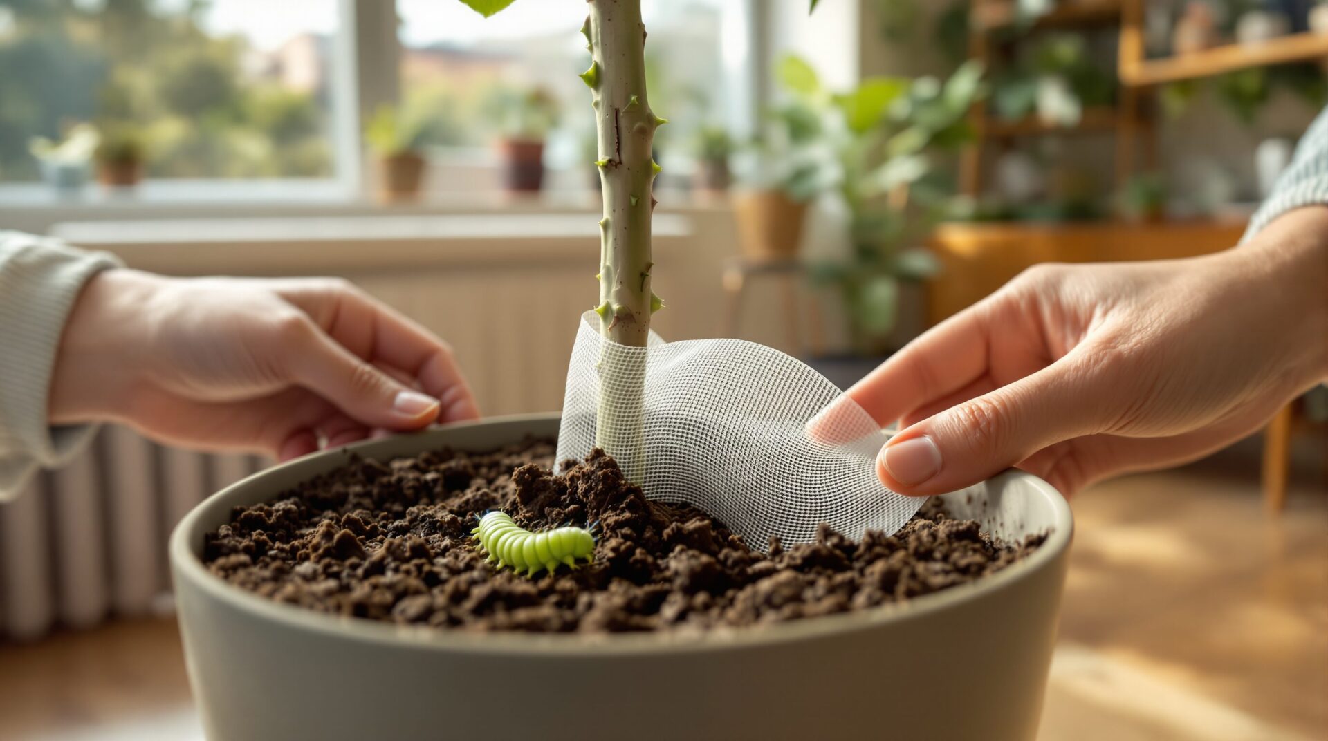 Chenille verte dans la maison : le moyen rapide pour protéger vos plantes ?