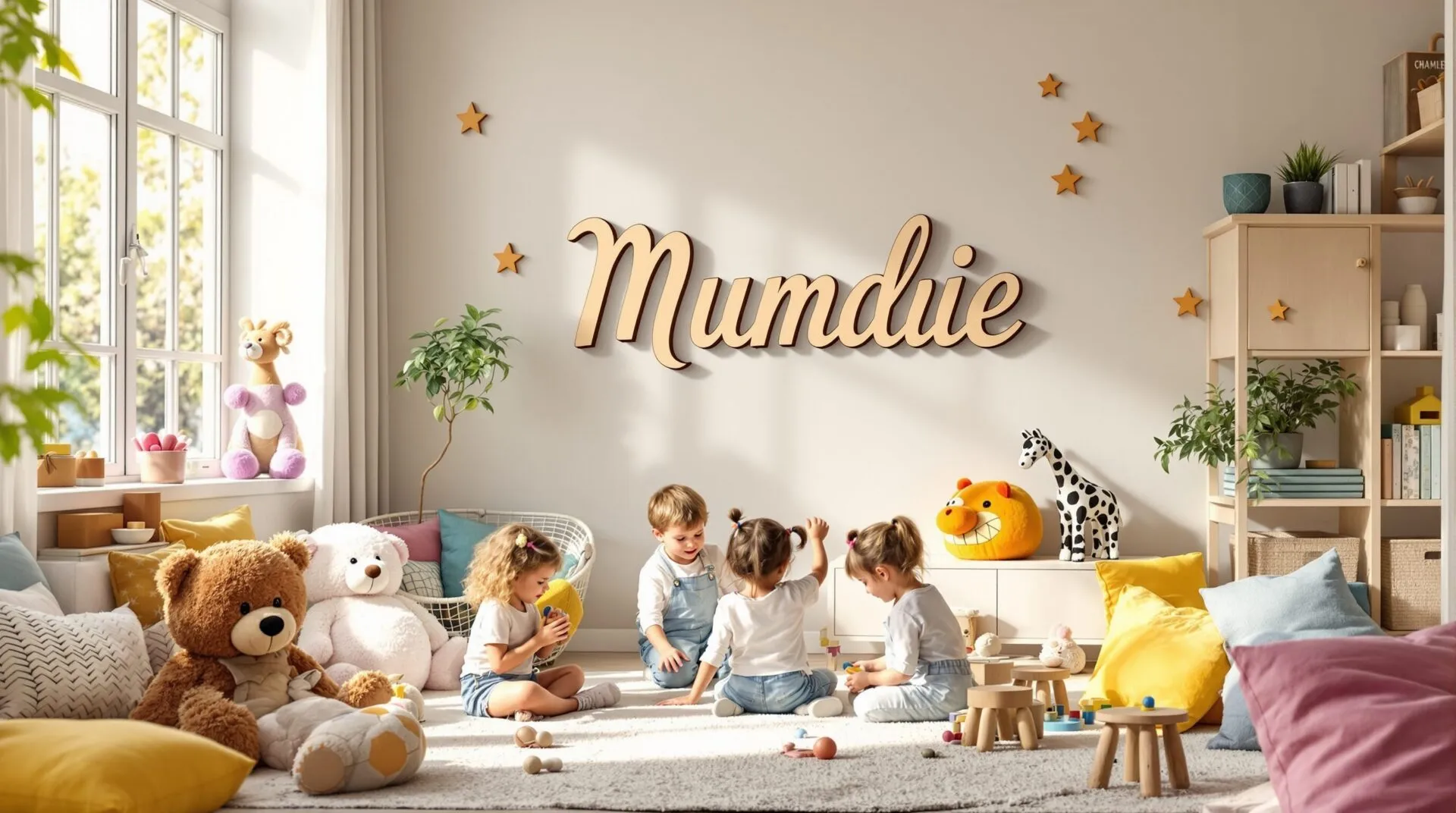 Décoration personnalisée au laser pour chambres et espaces de jeux d'enfants