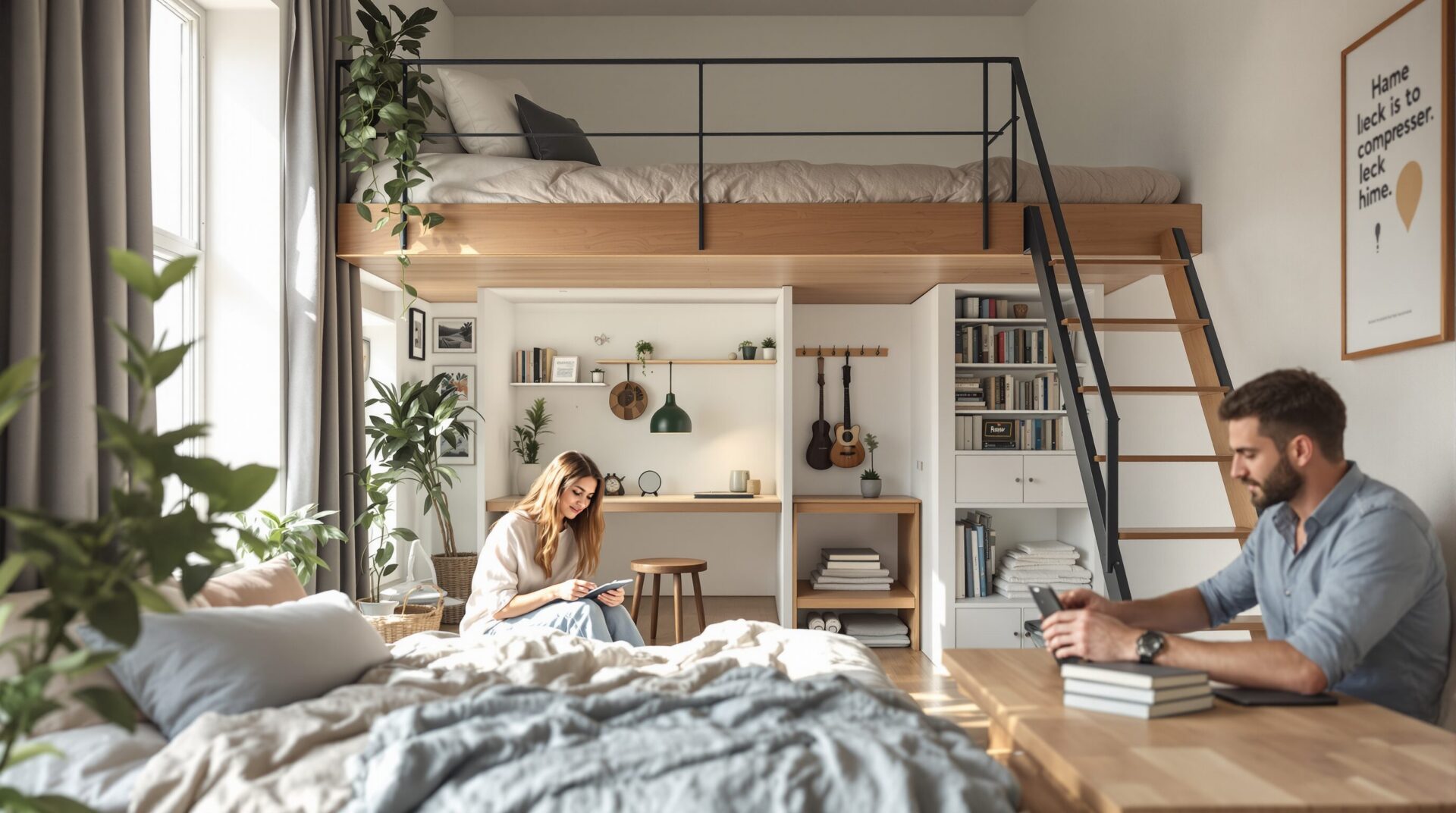 aménagement chambre en mezzanine