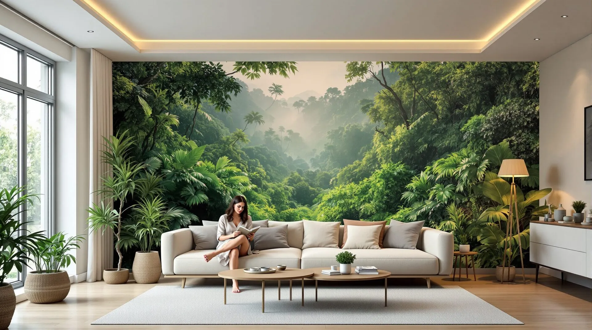 Décors muraux panoramiques : comment ces grands motifs transforment un intérieur