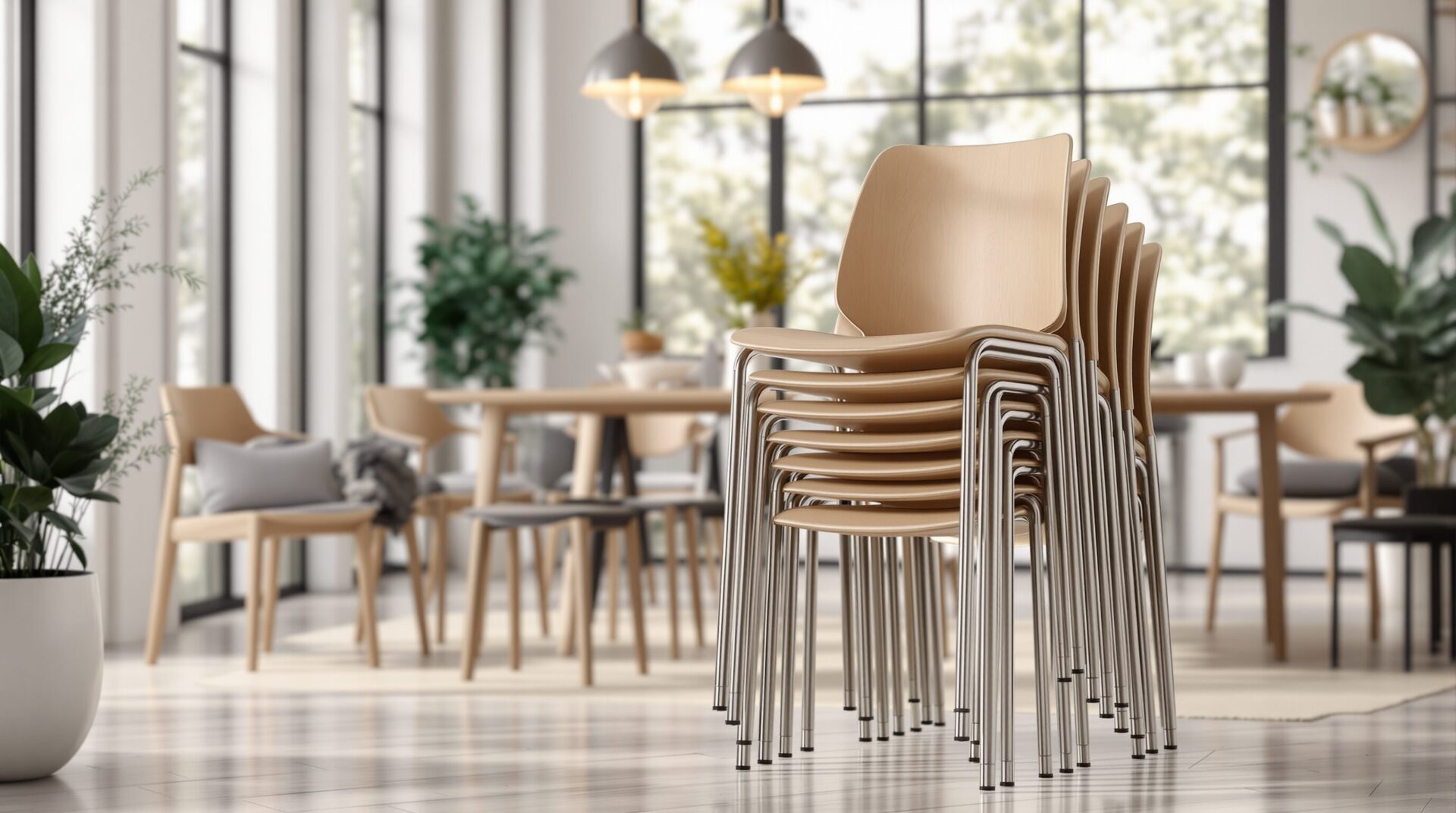 Chaise empilable : une solution pratique et chic pour aménager votre salle à manger