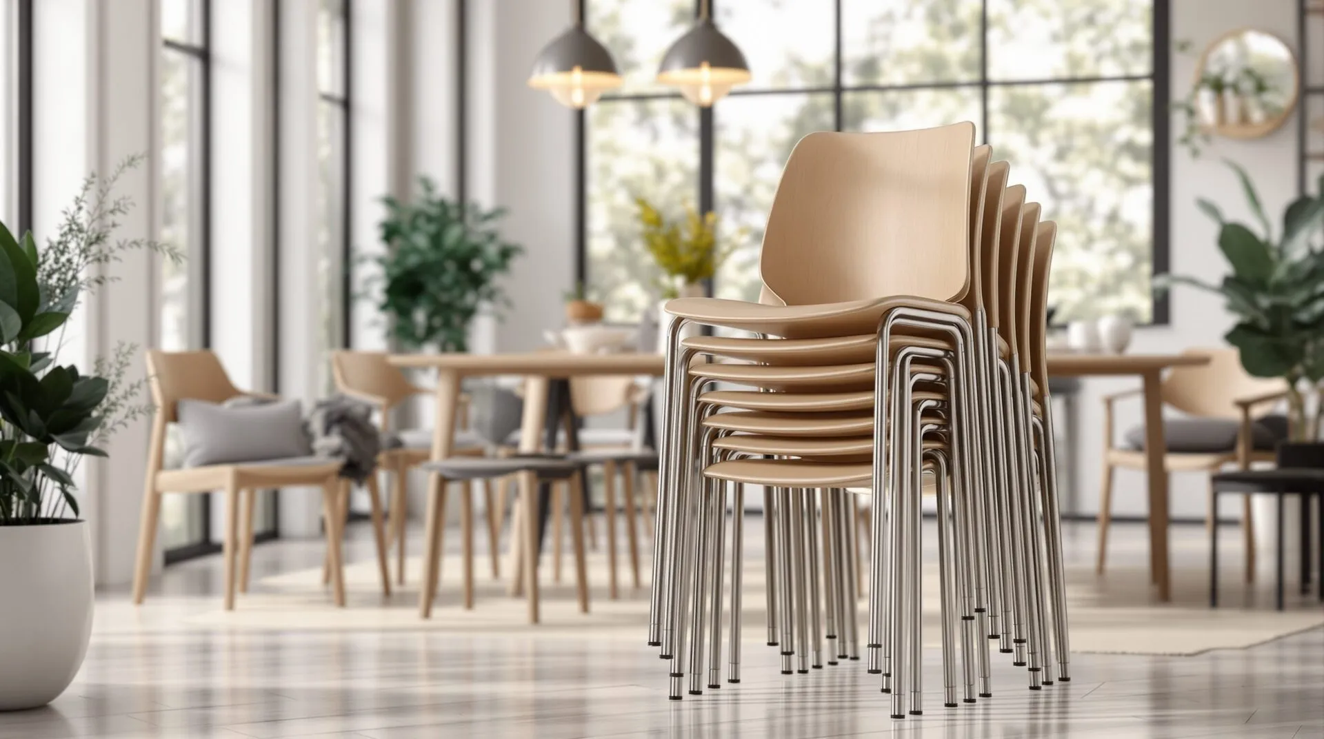 Chaise empilable : une solution pratique et chic pour aménager votre salle à manger
