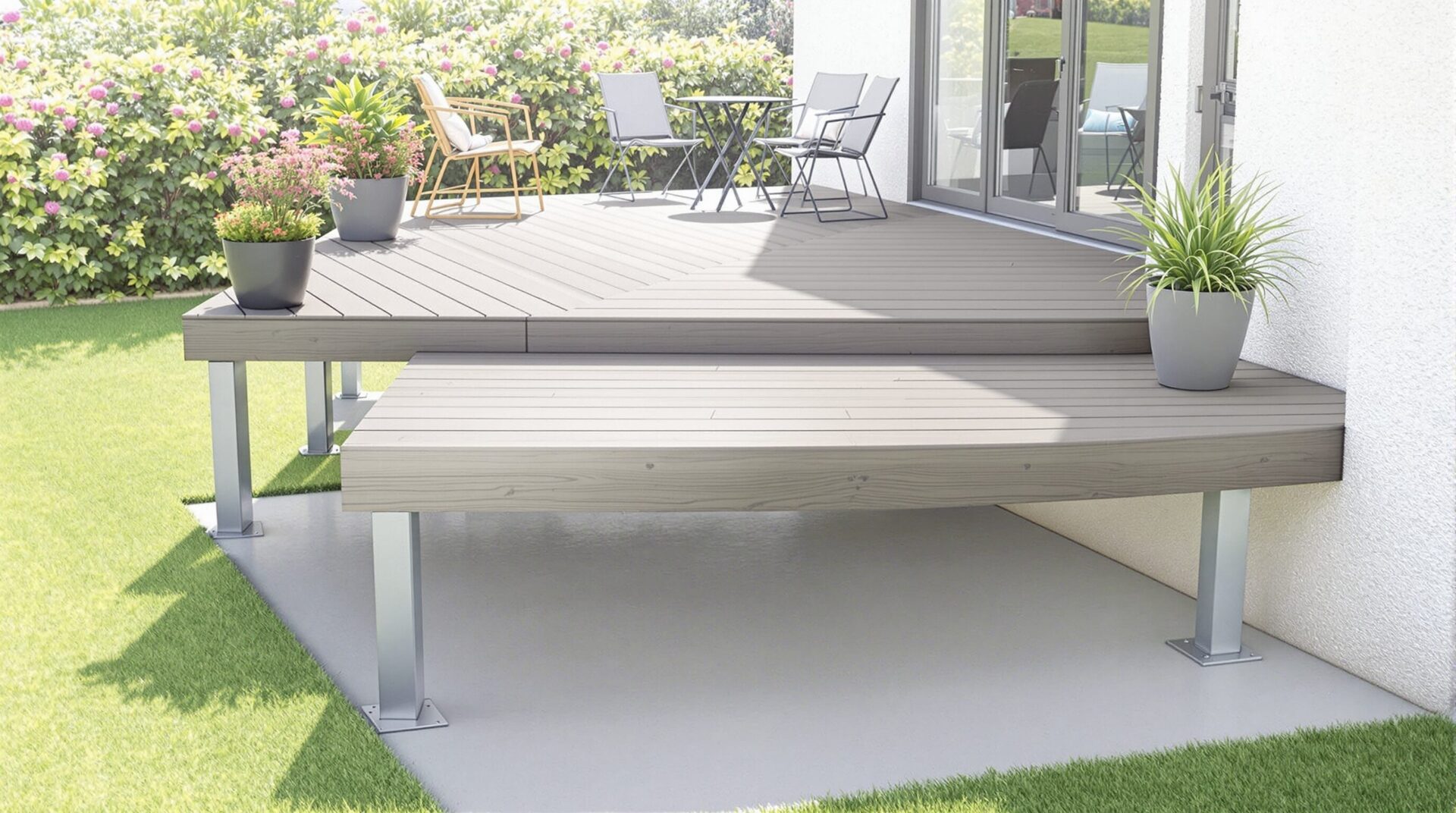 terrasse bois sur plots