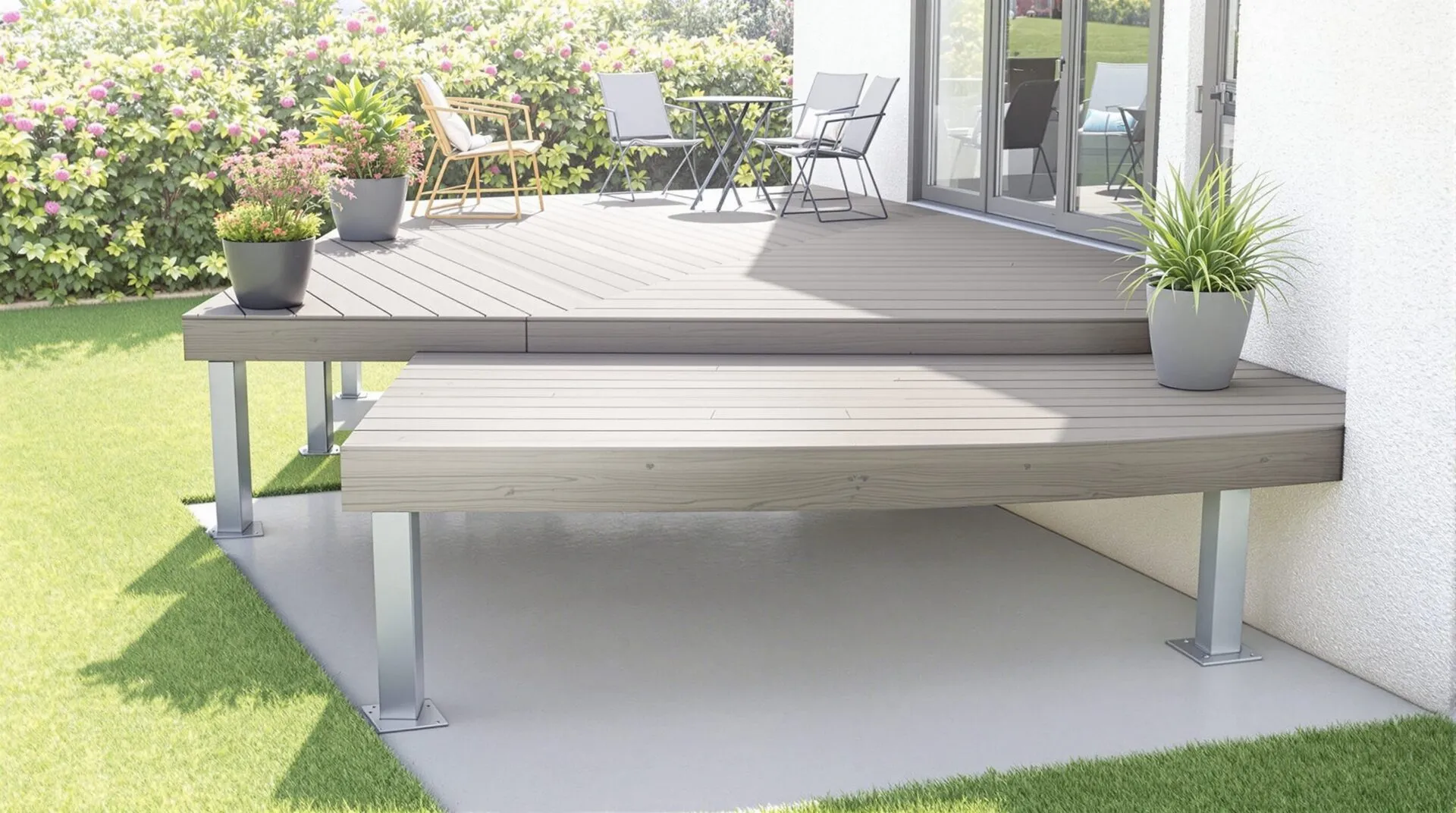 Terrasse sur plots : une solution pratique et durable pour vos aménagements extérieurs