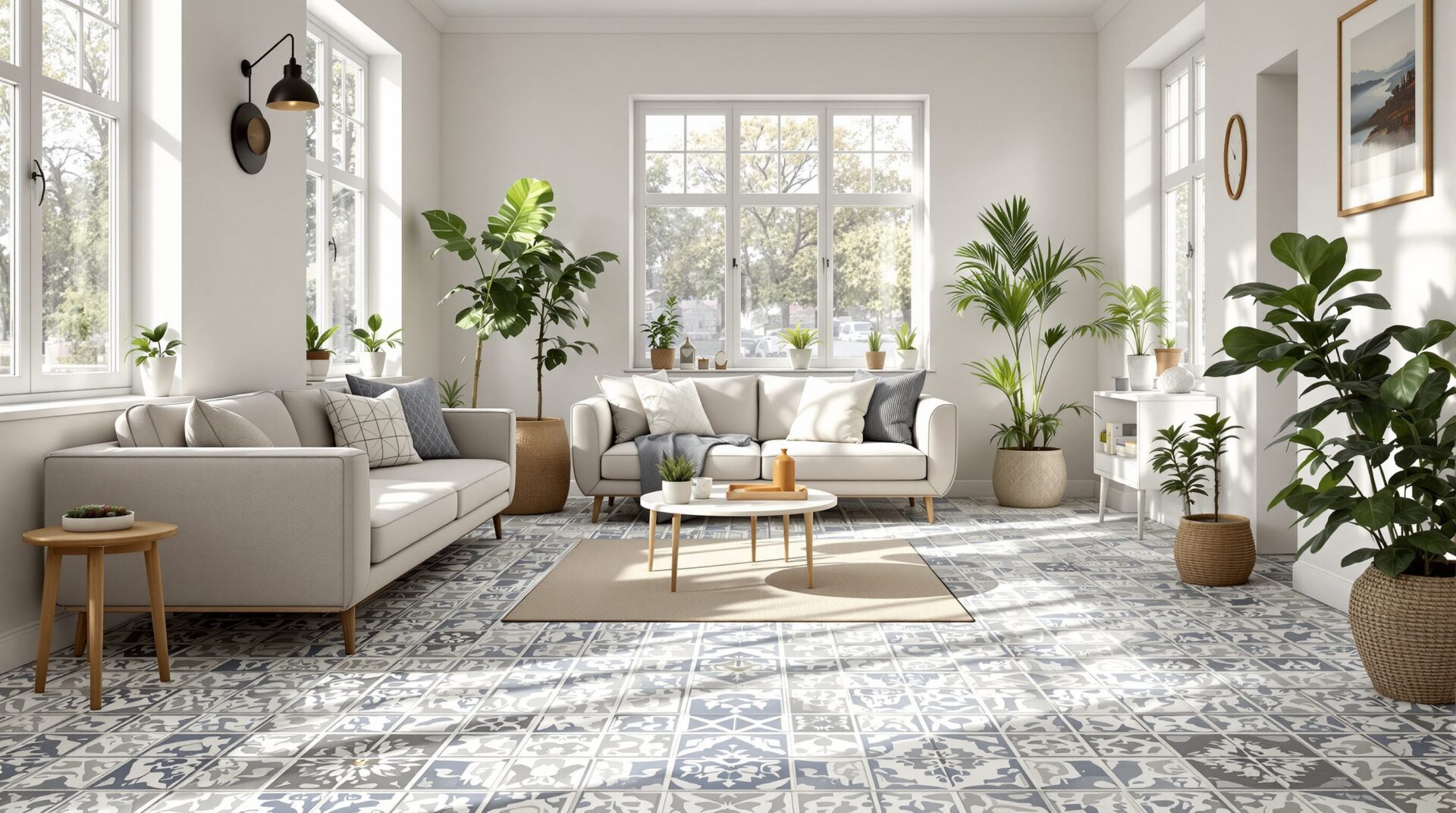 Comment structurer une pièce grâce au charme rétro du carrelage imitation carreaux de ciment