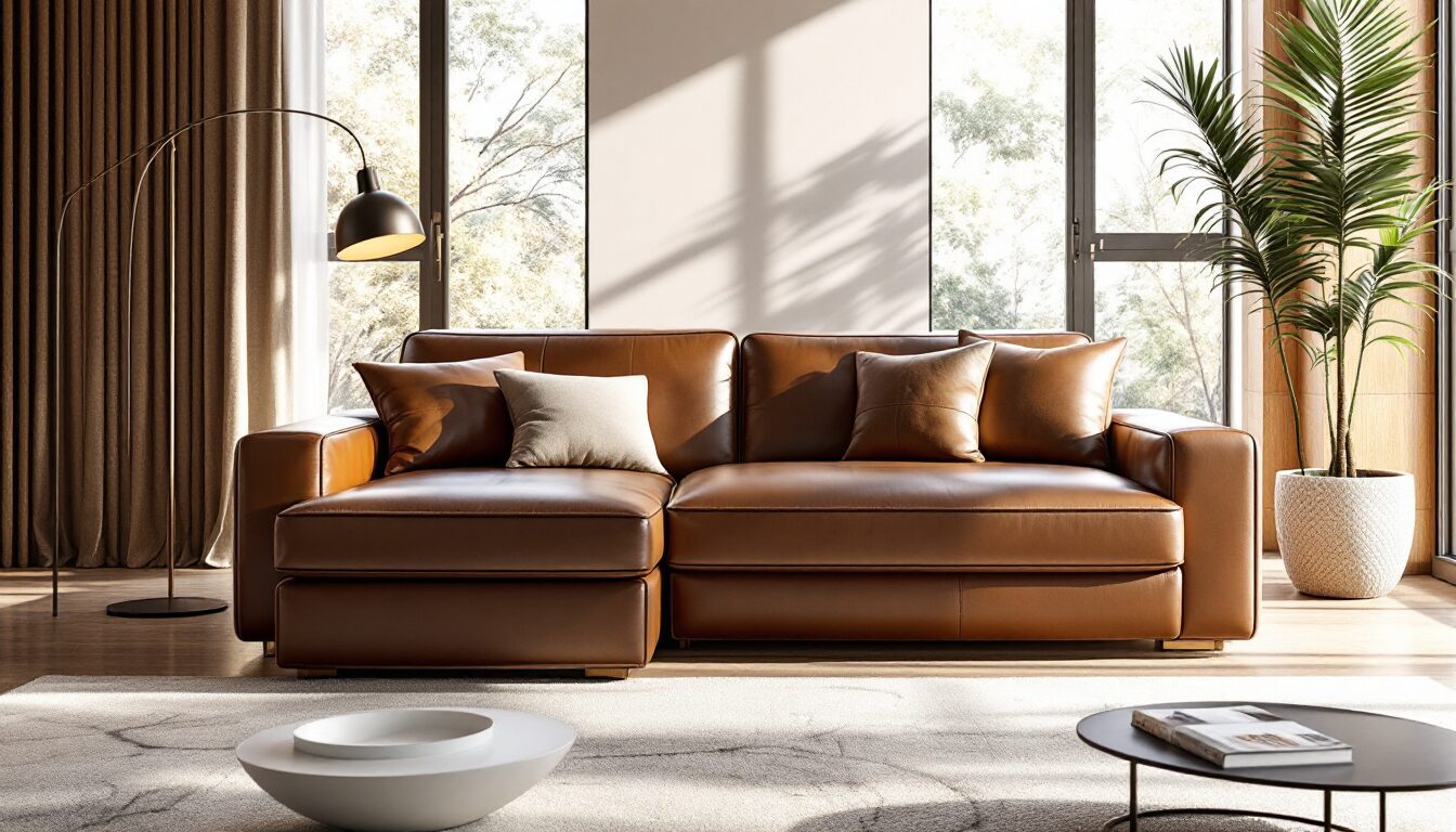 canapé convertible cuir