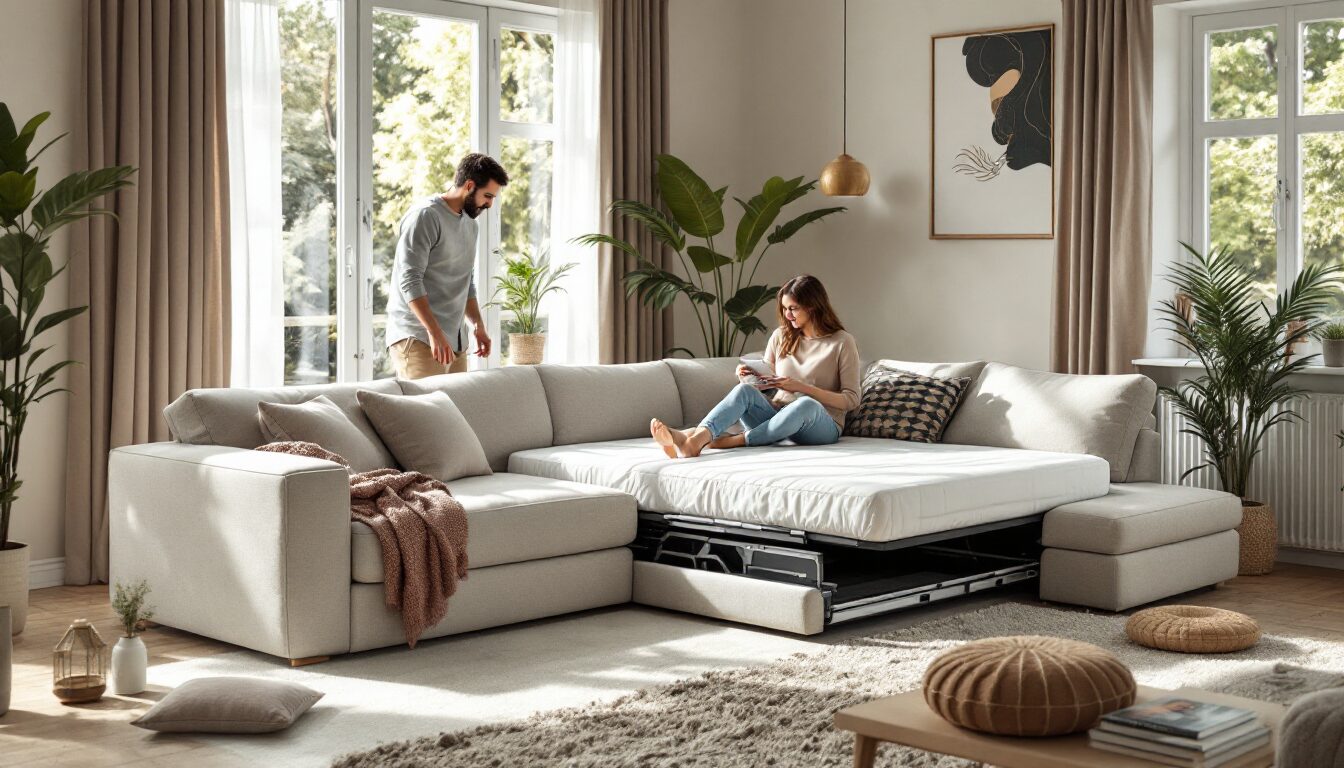 canapé d'angle convertible