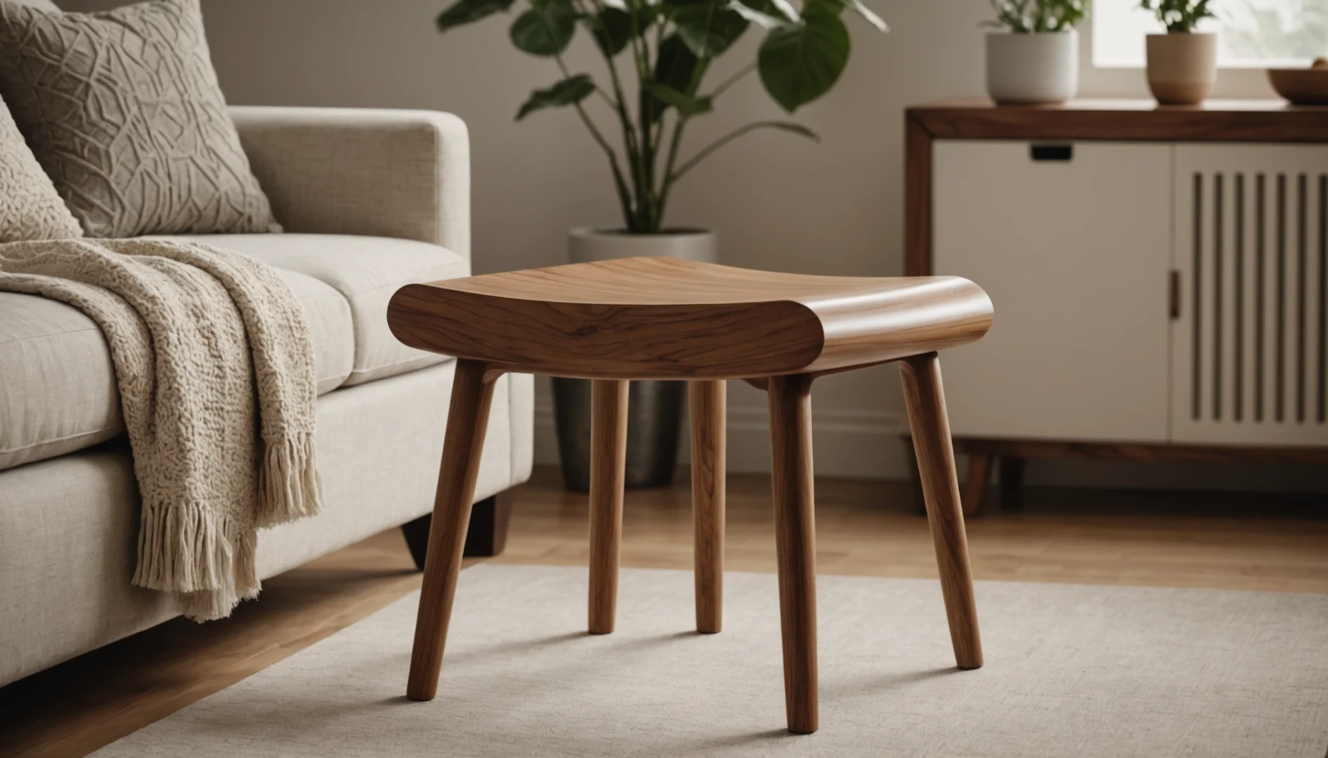tabouret design en bois
