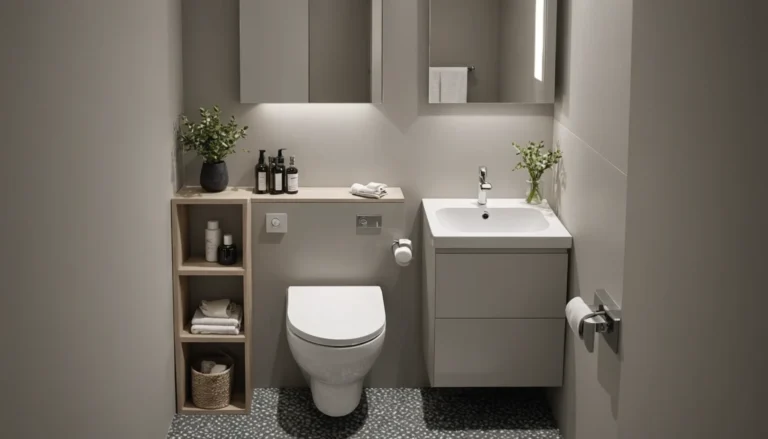 plan pour mini WC invité de 1 m²