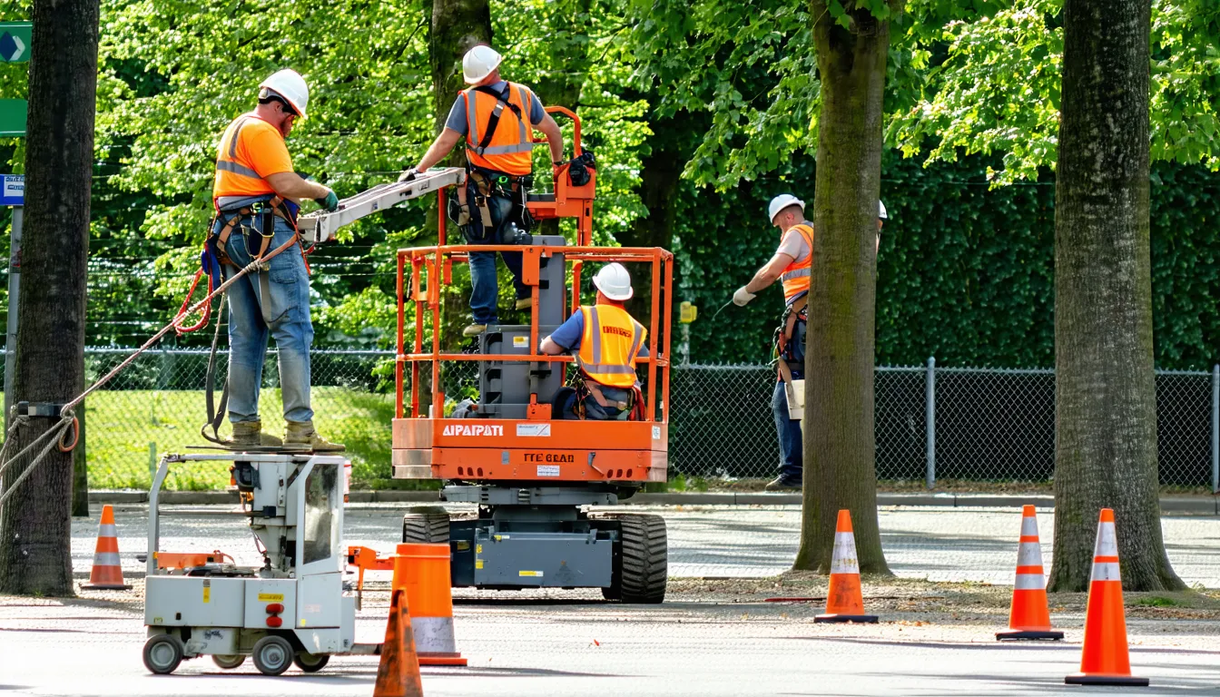 Travailler en sécurité sur les chantiers paysagers en hauteur