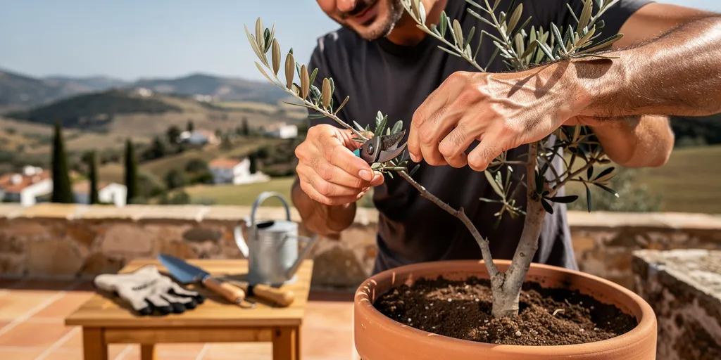 tailler un olivier en pot