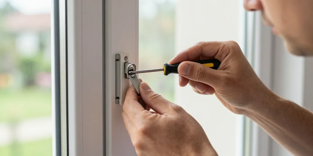 crémone fenêtre bloquée