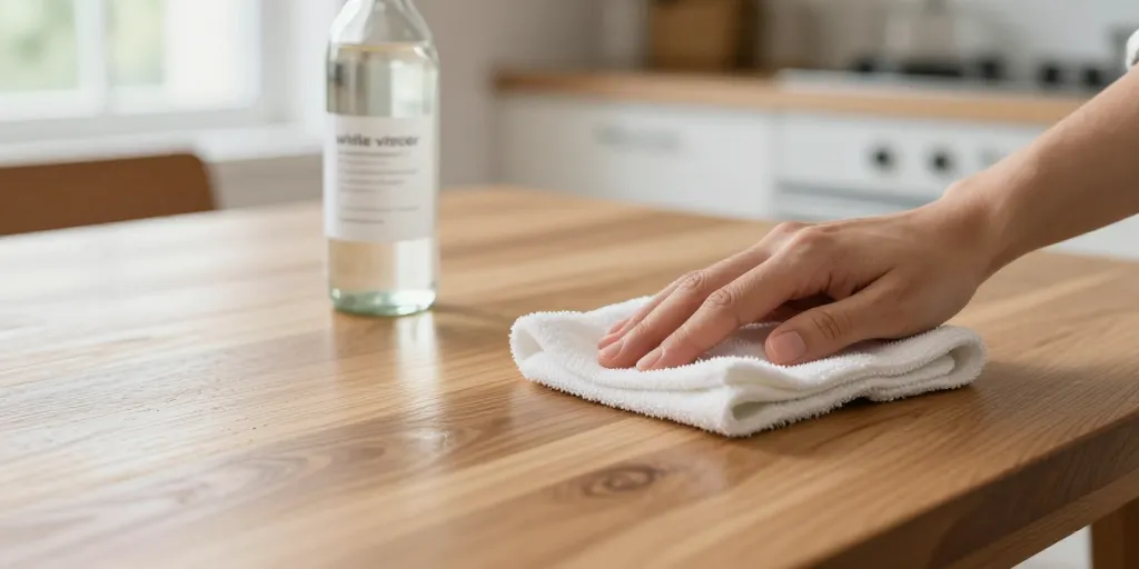 vinaigre blanc bois