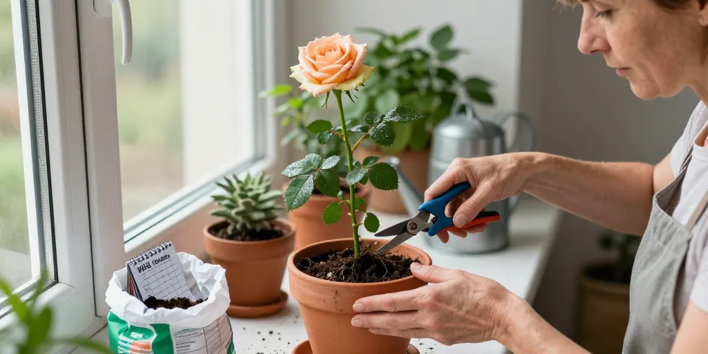entretien rosier d'intérieur