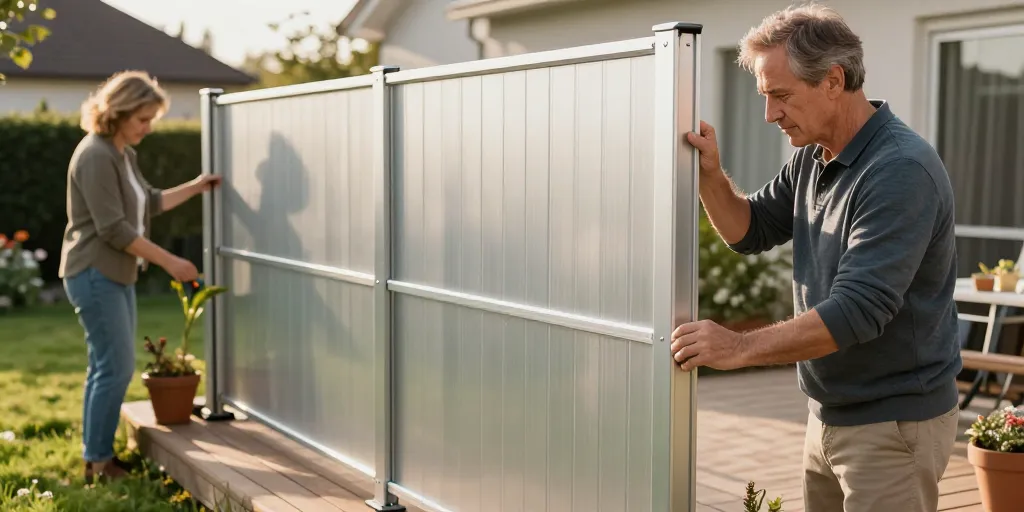 Préserver son jardin du vis-à-vis grâce à un panneau brise vu alu