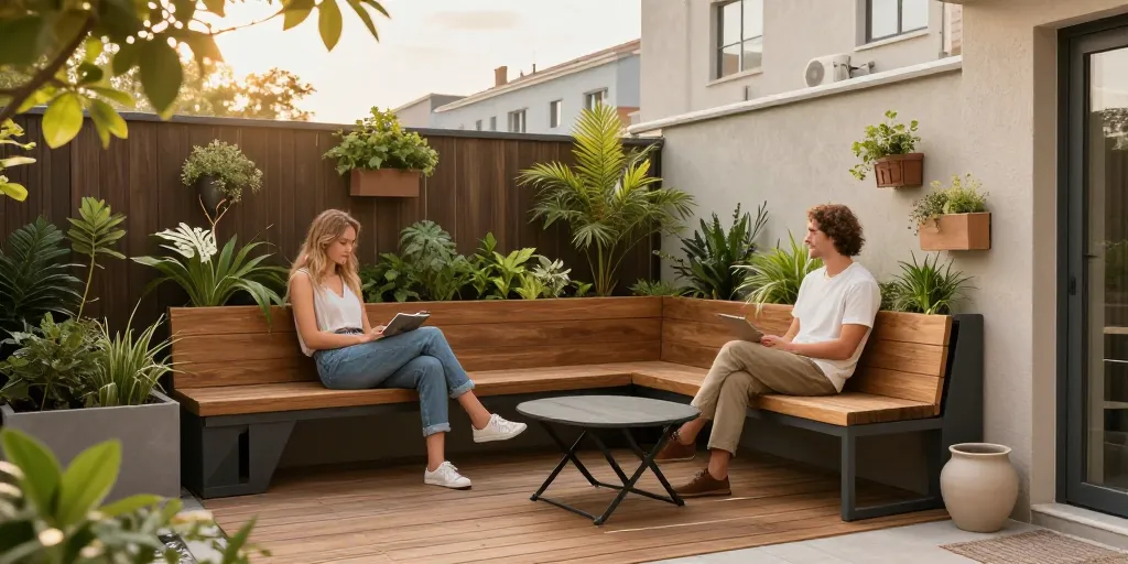 aménagement petite terrasse jardin